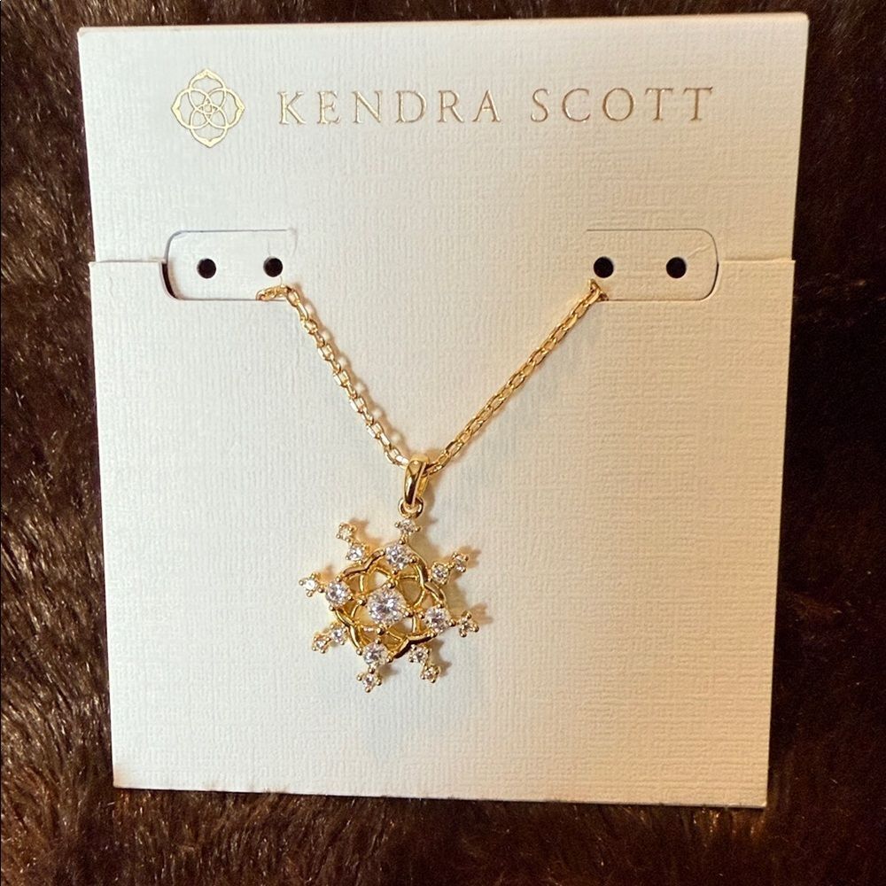Kendra Scott Gold Snowflake Necklace